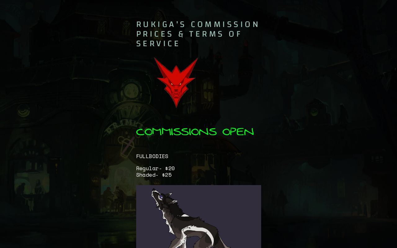 Fruits Rukiga Rukiga's Commissions & Terms of Service